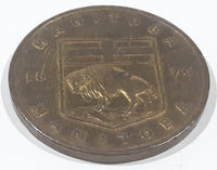 Vintage 1960s Manitoba 1870 Prairie Crocus Brass Metal Coin