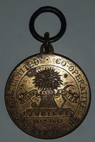 Antique 1863 - 1913 Limited Co-operative Jubilee John Shillito President C W S "Labor and Wait" Metal Pendant