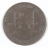 Vintage 1973 PEI Prince Edward Island 1873 Lady's Slipper Flower Metal Coin