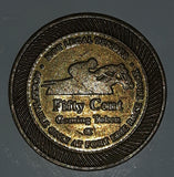 Vintage Acceptable Only At Fort Erie Race Track Not Legal Tender Fifty 50 Cent Metal Gaming Token Horse Racing Coin