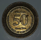 Vintage Acceptable Only At Fort Erie Race Track Not Legal Tender Fifty 50 Cent Metal Gaming Token Horse Racing Coin