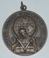 Antique 1937 Balfour Queens College Of The City of New York Metal Award Medal Pendant