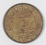 Vintage Connecticut Turnpike Good For 1 Fare Metal Coin Token