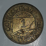 Vintage Connecticut Turnpike Good For 1 Fare Metal Coin Token
