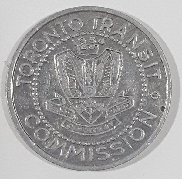 Vintage 1954 TTC Toronto Transit Commission Metal Coin Token