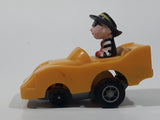 1988 McDonald's Turbo Macs The Hamburglar Yellow Toy Pull Back Friction Motorized Plastic Toy Car Vehicle - Happy Meals