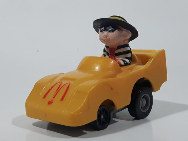 1988 McDonald's Turbo Macs The Hamburglar Yellow Toy Pull Back Friction Motorized Plastic Toy Car Vehicle - Happy Meals