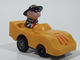 1988 McDonald's Turbo Macs The Hamburglar Yellow Toy Pull Back Friction Motorized Plastic Toy Car Vehicle - Happy Meals