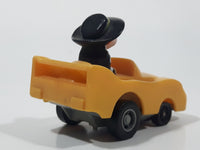 1988 McDonald's Turbo Macs The Hamburglar Yellow Toy Pull Back Friction Motorized Plastic Toy Car Vehicle - Happy Meals