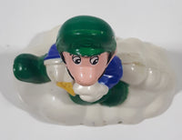 1989 McDonald's Nintendo Super Mario Bros. 3 Luigi Holding Star on a Cloud Plastic 2 1/4" Long Pullback Toy Character Car Vehicle