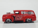 2010 Hot Wheels HW Performance 1956 Ford Truck Champion Spark Plugs Red Die Cast Toy Car Hot Rod Vehicle