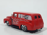 2010 Hot Wheels HW Performance 1956 Ford Truck Champion Spark Plugs Red Die Cast Toy Car Hot Rod Vehicle