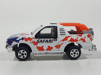 Unknown Brand Safari Truck White and Orange Die Cast Toy Car Vehicle