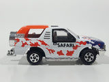 Unknown Brand Safari Truck White and Orange Die Cast Toy Car Vehicle