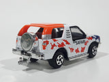 Unknown Brand Safari Truck White and Orange Die Cast Toy Car Vehicle