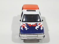 Unknown Brand Safari Truck White and Orange Die Cast Toy Car Vehicle