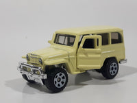 2021 Matchbox Moving Parts '62 Jeep Willys Station Wagon Light Pale Yellow Die Cast Toy Car Vehicle with Opening Doors