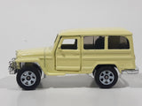 2021 Matchbox Moving Parts '62 Jeep Willys Station Wagon Light Pale Yellow Die Cast Toy Car Vehicle with Opening Doors