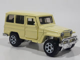 2021 Matchbox Moving Parts '62 Jeep Willys Station Wagon Light Pale Yellow Die Cast Toy Car Vehicle with Opening Doors