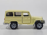 2021 Matchbox Moving Parts '62 Jeep Willys Station Wagon Light Pale Yellow Die Cast Toy Car Vehicle with Opening Doors