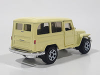 2021 Matchbox Moving Parts '62 Jeep Willys Station Wagon Light Pale Yellow Die Cast Toy Car Vehicle with Opening Doors