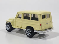 2021 Matchbox Moving Parts '62 Jeep Willys Station Wagon Light Pale Yellow Die Cast Toy Car Vehicle with Opening Doors