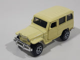 2021 Matchbox Moving Parts '62 Jeep Willys Station Wagon Light Pale Yellow Die Cast Toy Car Vehicle with Opening Doors