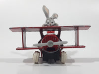 Vintage 1988 ERTL Warner Bros Looney Tunes Bugs Bunny What's Up Doc? Red Die Cast Toy Airplane