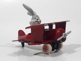 Vintage 1988 ERTL Warner Bros Looney Tunes Bugs Bunny What's Up Doc? Red Die Cast Toy Airplane