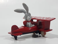 Vintage 1988 ERTL Warner Bros Looney Tunes Bugs Bunny What's Up Doc? Red Die Cast Toy Airplane