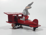 Vintage 1988 ERTL Warner Bros Looney Tunes Bugs Bunny What's Up Doc? Red Die Cast Toy Airplane