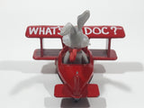 Vintage 1988 ERTL Warner Bros Looney Tunes Bugs Bunny What's Up Doc? Red Die Cast Toy Airplane