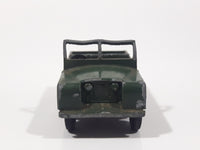 Vintage 1959 to 1965 Lesney No. 12 Land Rover Series II Dark Army Green Die Cast Toy Car Construction Vehicle