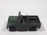 Vintage 1959 to 1965 Lesney No. 12 Land Rover Series II Dark Army Green Die Cast Toy Car Construction Vehicle