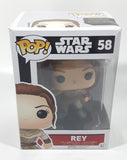 2015 Funko Pop! Star Wars The Force Awakens #58 Rey 4" Tall Vinyl Bobble-Head Toy Figure New in Box