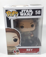 2015 Funko Pop! Star Wars The Force Awakens #58 Rey 4" Tall Vinyl Bobble-Head Toy Figure New in Box