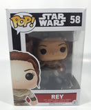 2015 Funko Pop! Star Wars The Force Awakens #58 Rey 4" Tall Vinyl Bobble-Head Toy Figure New in Box