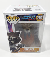 Funko Pop! Marvel Guardians Of The Galaxy Vol. 2 #201 Rocket 4" Tall Vinyl Bobble-Head Toy Figure New in Box