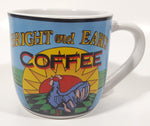 New Creative Tableware The Best Choice Bright And Early Coffee Blue and White 3 1/2" Tall Ceramic Coffee Mug Cup