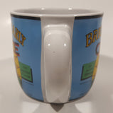 New Creative Tableware The Best Choice Bright And Early Coffee Blue and White 3 1/2" Tall Ceramic Coffee Mug Cup