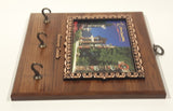 Vintage A&F Canada Vancouver, Canada Stanley Park Totem Poles 7 3/4" x 7 3/4" Wood Plaque Key Ring Holder Hanger