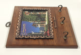 Vintage A&F Canada Vancouver, Canada Stanley Park Totem Poles 7 3/4" x 7 3/4" Wood Plaque Key Ring Holder Hanger