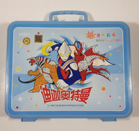 1996 Tsuburaya Productions Ultraman 36 Water color Pen Set In Blue Plastic Case Missing One Marker and One cap