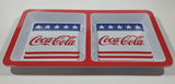 Coca Cola Stars and Stripes Two Section Plastic Melamine Serving Tray Dish