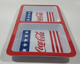 Coca Cola Stars and Stripes Two Section Plastic Melamine Serving Tray Dish