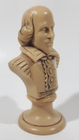 Shakespeare 5 1/4" Tall Resin Bust Ivory Look Resin Sculpture