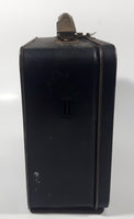 Vintage Black Heavy Metal Lunch Box Container