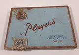 Vintage 1950s Player's 50 Navy Cut Cigarettes "MILD" Tin Case w/ partial Excise Tax Stamp