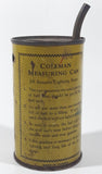 Vintage Coleman Measuring Can for Instant Lightning Irons 5 1/4" Tall Yellow Metal Pourer