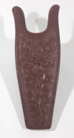 Vintage Acme Style Embossed Recessed Carved Flower Pattern Brown Hard Plastic Cowboy Boot Jack Puller